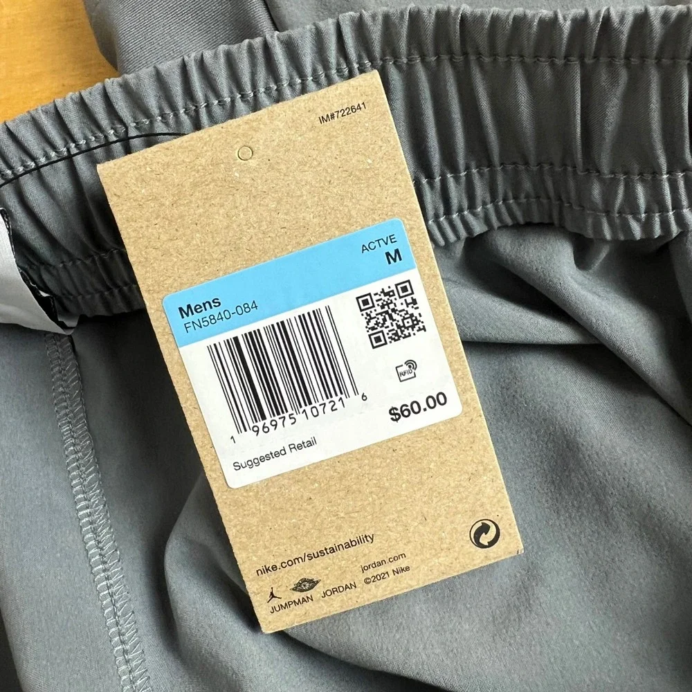 Jordan Pants Dri-FIT Sport Mens Size Medium Gray New FN5840-084 Tapered Jogger